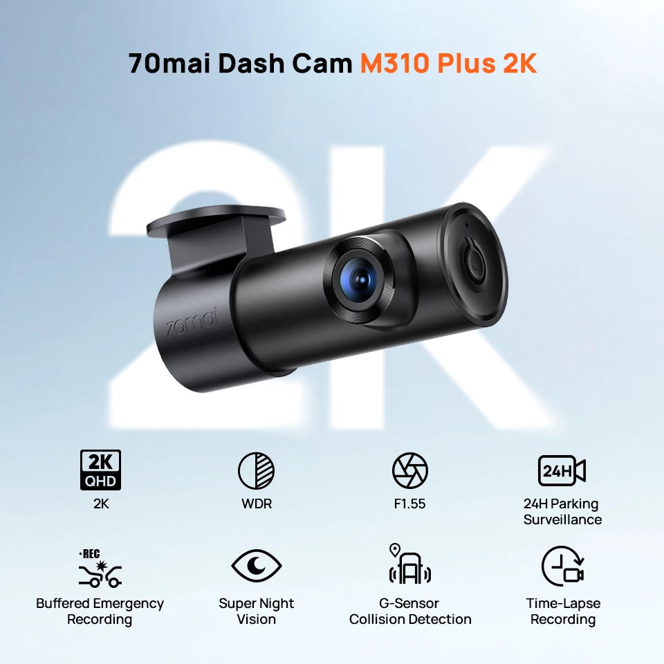 70mai M310 Plus 2K Dash Cam Auto Kamera s WiFi-jem