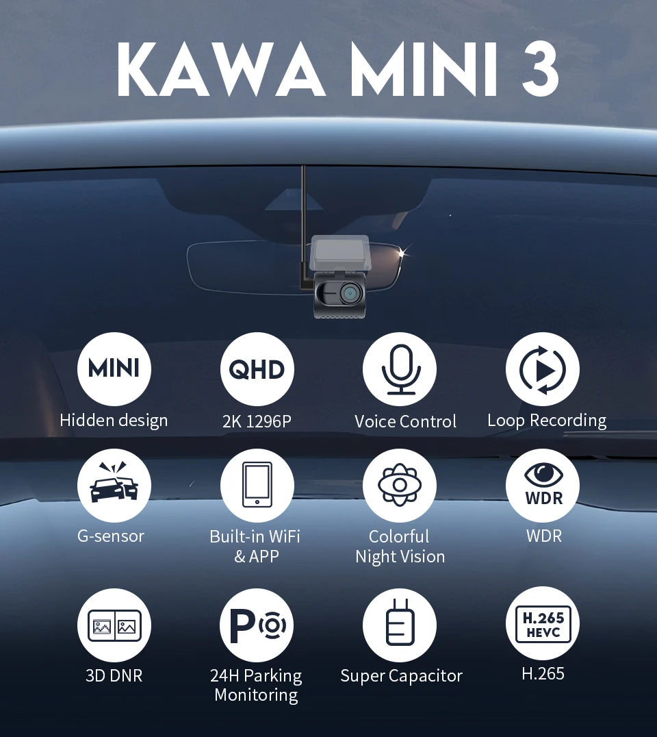 KAWA MINI 3 2K Auto Kamera s WiFi-jem – fotografija 10