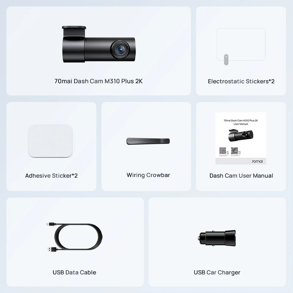 70mai M310 Plus 2K Dash Cam Auto Kamera s WiFi-jem
