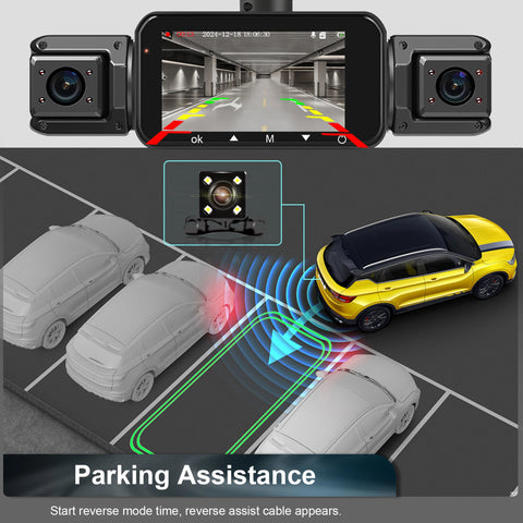 4CH WiFi Dash Cam Auto Kamera s 4 Kamere i Noćnim Snimanjem