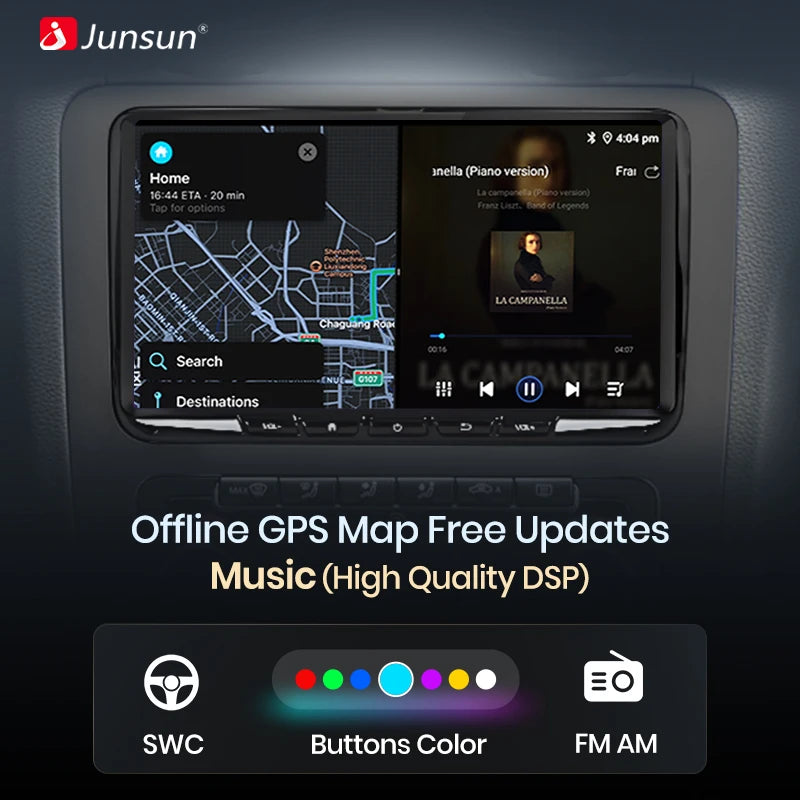 VW 10 вЂќ Smart CarPlay + Android Auto Ekran вЂ“ Full Touch – fotografija 5