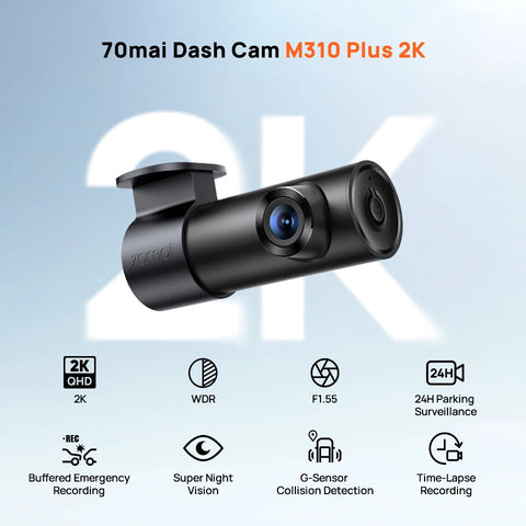 70mai M310 Plus 2K Dash Cam Auto Kamera s WiFi-jem