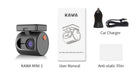 KAWA MINI 3 2K Auto Kamera s WiFi-jem