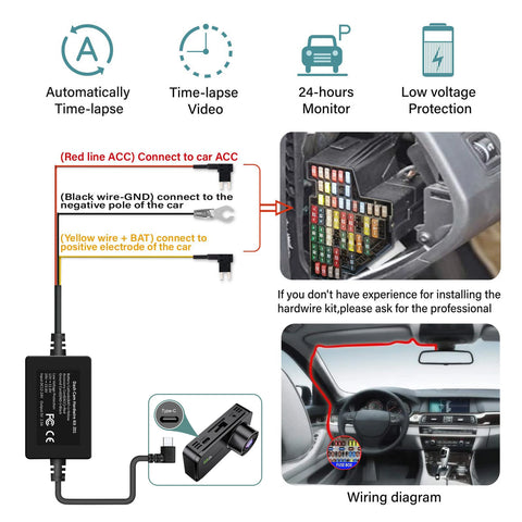4CH WiFi Dash Cam Auto Kamera s 4 Kamere i Noćnim Snimanjem