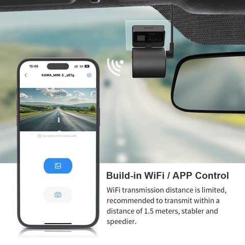 KAWA MINI 3 2K Auto Kamera s WiFi-jem