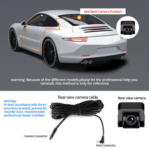 4K Dash Cam Auto Kamera s GPS-om i WiFi-jem | Prednja + Stražnja Kamera