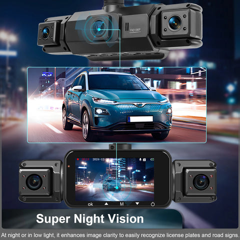 4CH WiFi Dash Cam Auto Kamera s 4 Kamere i Noćnim Snimanjem