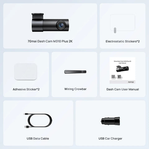 70mai M310 Plus 2K Dash Cam Auto Kamera s WiFi-jem