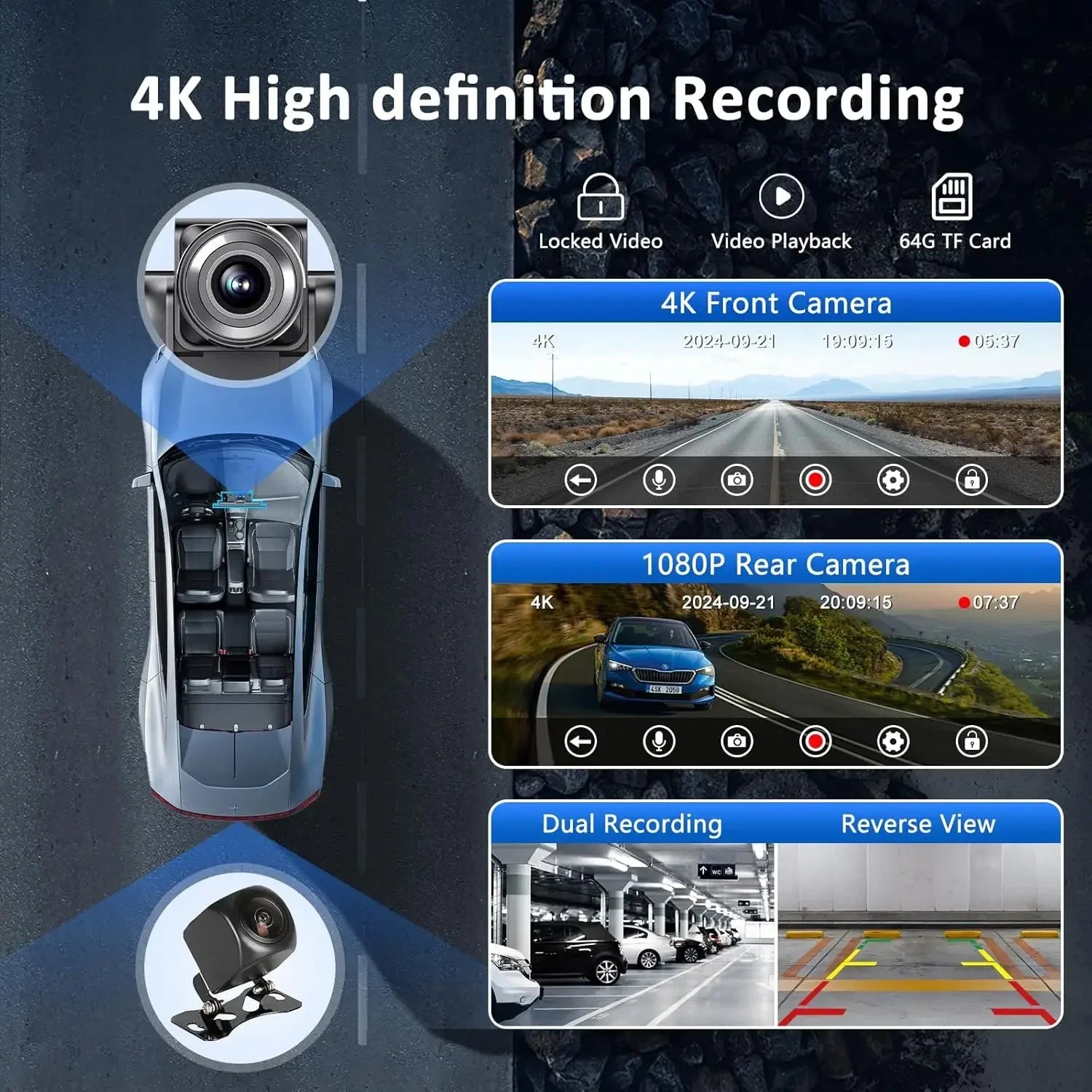 CarPlay & Android Auto +4K  Dash Cam 10.26вЂќ – fotografija 4
